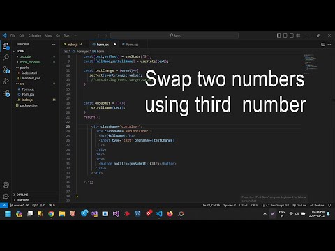 Program to Swap two numbers using third variable | Swapping concept | Swap Numbers in java
