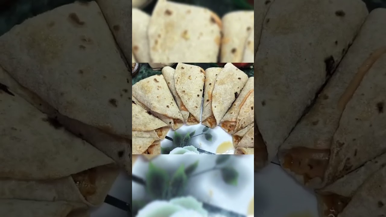 Chicken Cheese Roti Triangles 😋                