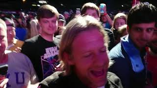 Switchfoot Live (ATB) 97X - Jon Foreman crowd walking - Float - Tampa - 22-NOV-19