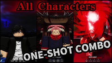 All Characters One Shot Combo!! [Realm rampage] #jujutsukaisen #roblox #jjk #sukuna #realmrampage
