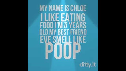 Making ditty’s for people if the want one