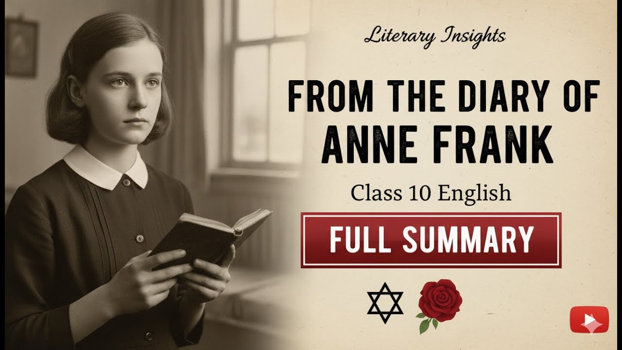 Class 10 English | The Diary of Anne Frank Full Chapter with Hindi Explanation