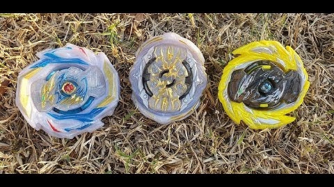 Beyblade Burst Battle: Command Dragon D5 Vs. Royal Genesis G5 Vs. Master Dragon D5