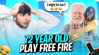 WTF 😱❗️72 Year Old Angry Ka ताऊ  Play Free Fire & Challenge Us 😂🔥