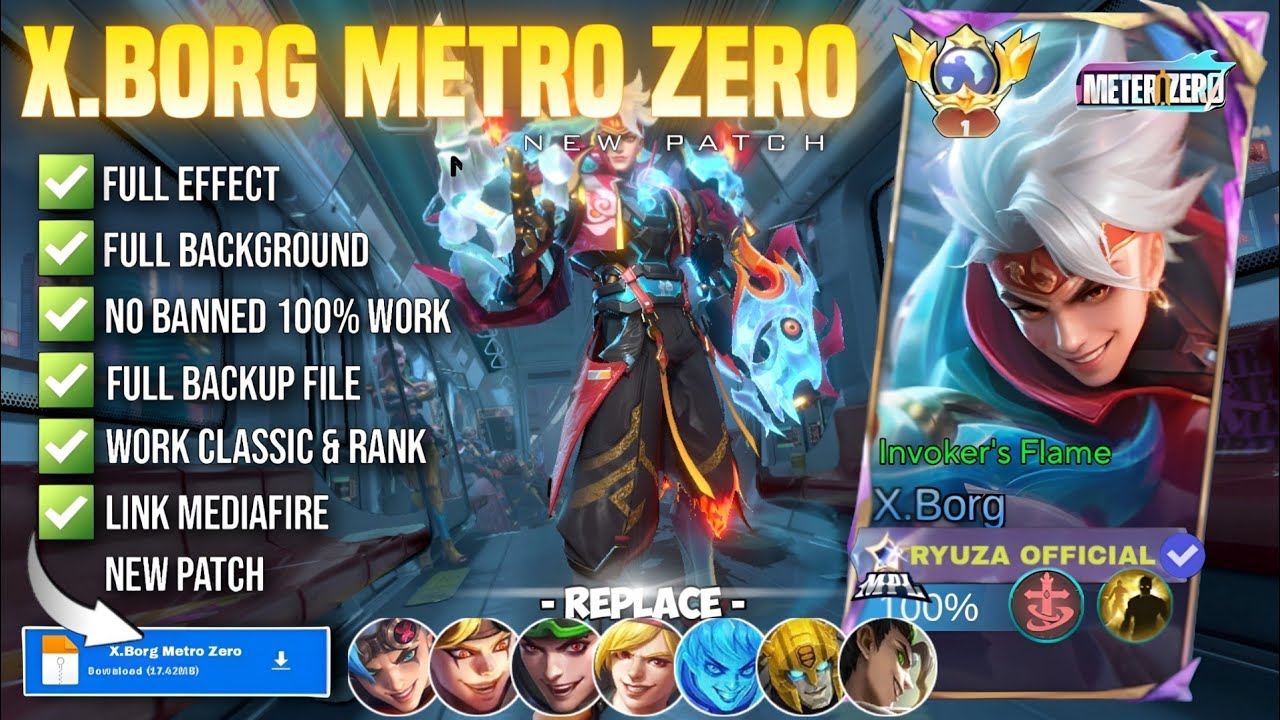NEW Script Skin X Borg Metro Zero - Inovekrs Flame No Password | Full Effect Voice Patch Terbaru 
