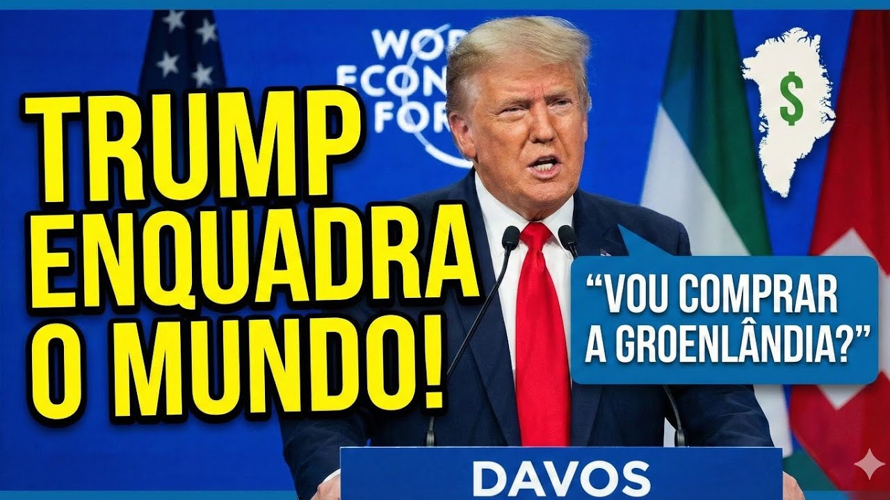 TRUMP QUER COMPRAR PAÍS? O DISCURSO QUE CHOCOU DAVOS! (Legendado)