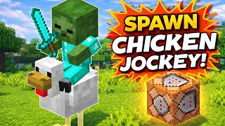 How To Spawn Chicken Jockey In Minecraft Bedrock | Minecraft Commands For Bedrock