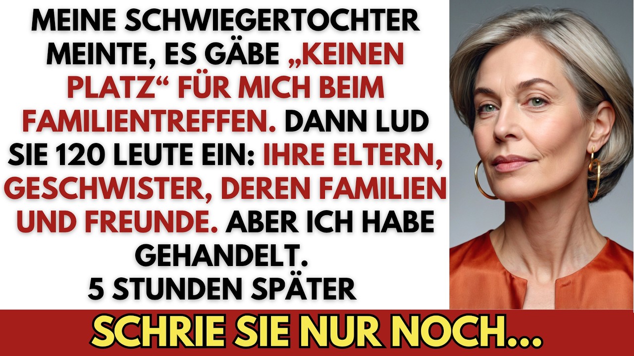 „Dieses Jahr ist beim Familientreffen einfach kein Platz für dich, Gisela“, sagte meine Schwiegertochter, ohne aufzusehen. Fünfzehn Jahre lang hatte ich diese Auszeit finanziert – 22.000 Euro, die...