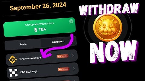 HOW TO WITHDRAW HAMSTER KOMBAT TOKEN (HMSTR) TO BINANCE