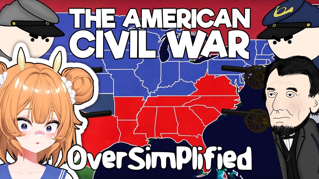 German Vtuber reacts to Oversimplified - The American Civil War