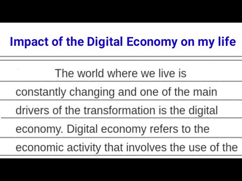 write an essay on digital economy