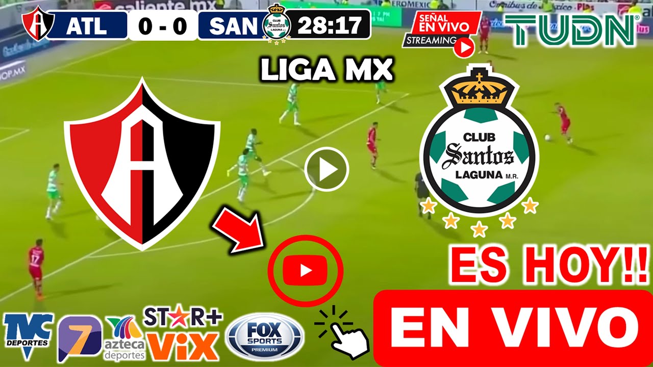 Atlas vs. Santos en vivo, donde ver, a que hora juega Atlas vs. Santos ...