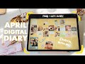 【ASMR】🌷iPad Journal With Me | April Life &amp; Food Digital Diary | Free Goodnotes5 Stickers 💸| 四月電子手帳