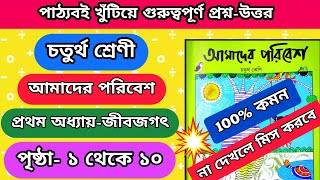 চতুর্থ শ্রেণি আমাদের পরিবেশ পৃষ্ঠা ১ থেকে ১০ || class 4 Amader poribesh Chapter 1 page 1 to 10