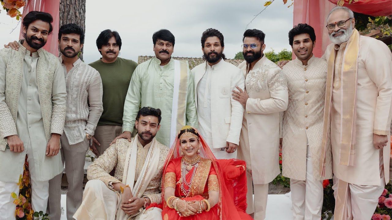 Pawan Kalyan and His Wife Anna Lezhneva at VarunTej & Lavanya Wedding ...