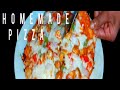 Easy homemade chicken cheese pizza  without oven  simple way