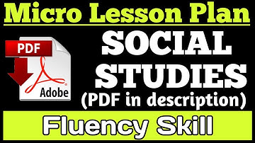 Bed micro lesson plan sst | lesson Plan |(Fluency Skill)