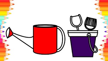 How to Draw Sandbox Toys🏖️ Coloring for Kids. Coloring Pages For Children. Step by Step Art Drawing