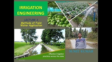 Irrigation Techniques Part 3 Irrigation Engineering Lecture 3