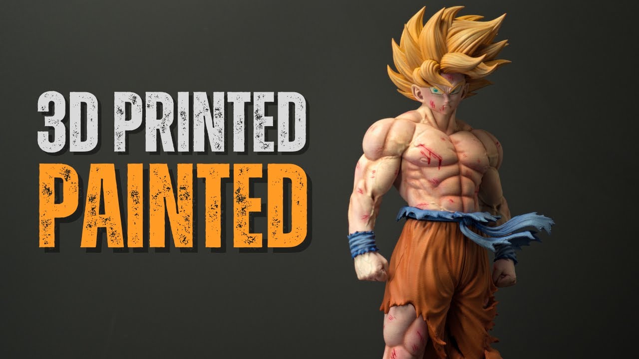 Как я рисовал ULTIMATE фигурку Гоку Супер Сайяна | 3D-печать и покраска