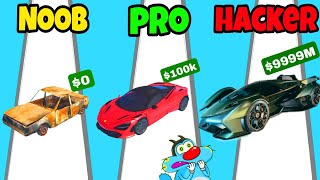 NOOB VS PRO VS HACKER | In Supercar Evolution Game | With Oggy And Jack | Oggy Game screenshot 1