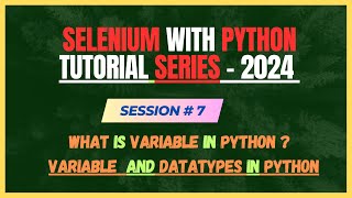 7. What is Variable in Python and How to Create Variables | Variables and Data Types in Python Profile