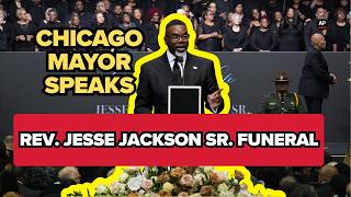 Mayor Brandon Johnson speaks at Jesse Jackson Sr. funeral in Chicago