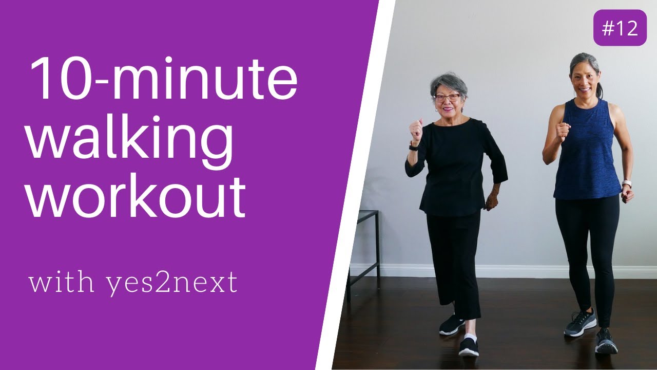 10-minute Indoor Walking Workout for Seniors, Beginner Exercisers 