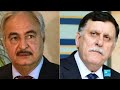 خليفة حفتر ومنافسه فايز السراج يتزعمان المشهد السياسي في ليبيا