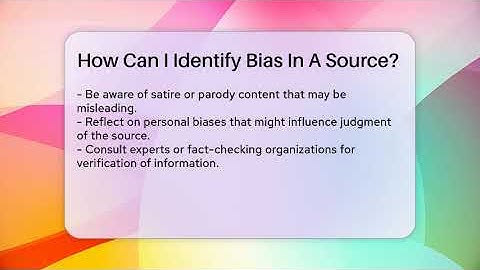 How Can I Identify Bias In A Source? - Everyday-Networking