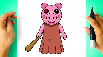 How to DRAW ROBLOX PIGGY - Roblox Drawing