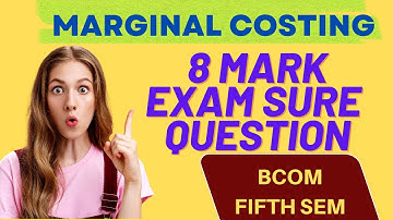 Bcom Cost and Management Accounting || marginal Costing