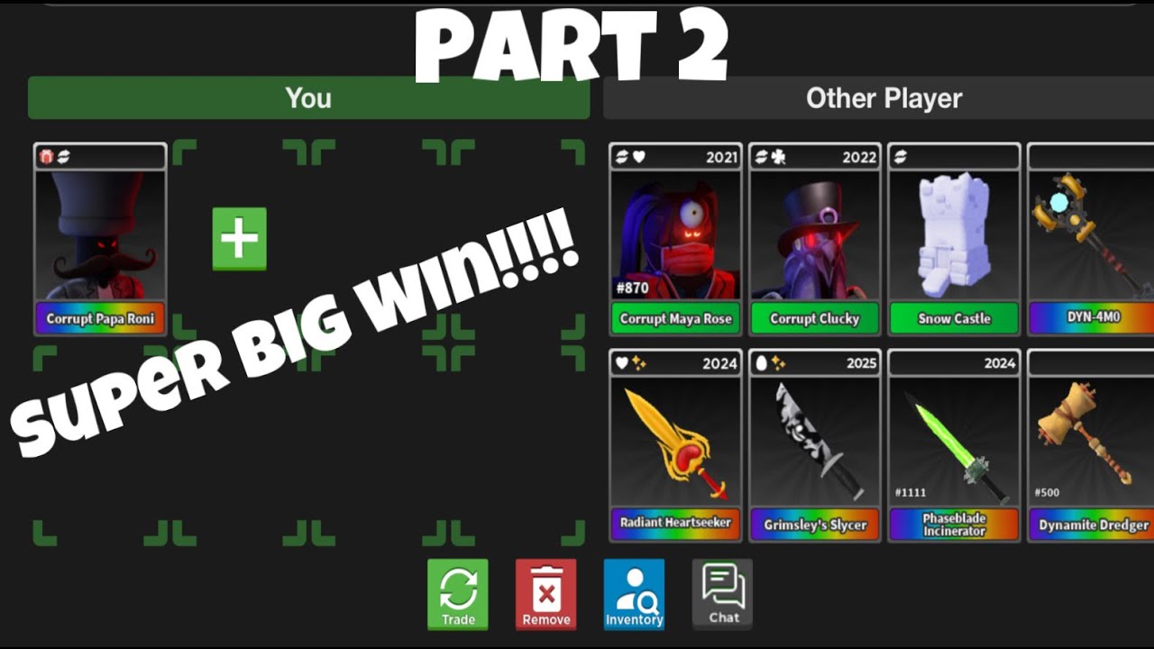 Trading Corrupt Papa Roni (Part 2) | Roblox | Survive The Killer