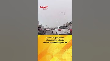 #shorts | Tài xế ô tô quay đầu xe đi ngược chiều trên cầu làm cho người đi dường bức xúc