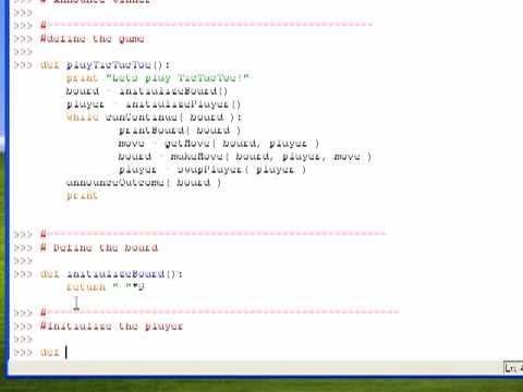 TicTacToe in Python pt. 3