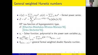 03.06.21 Petr Dunin-Barkovskii (HSE) Formulas for hypergeometric KP/generalized Hurwitz functions