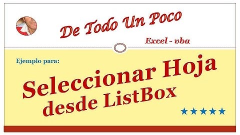 Seleccionar hoja haciendo click en listbox.