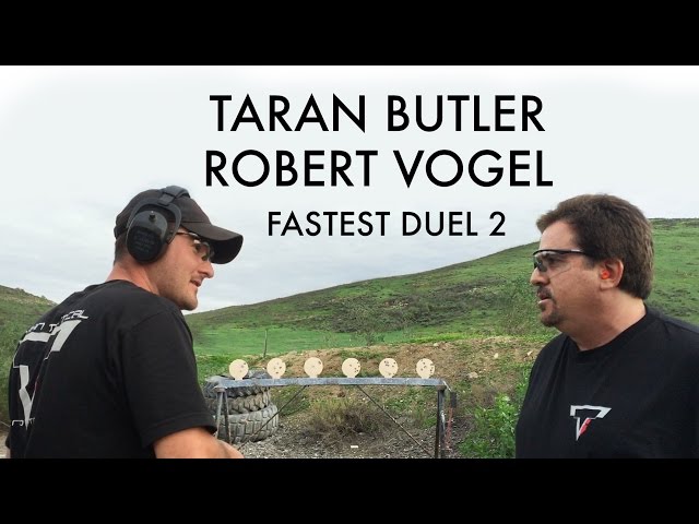 Taran Butler vs Robert Vogel Fastest Duel 2 Shooting Steel !!! class=