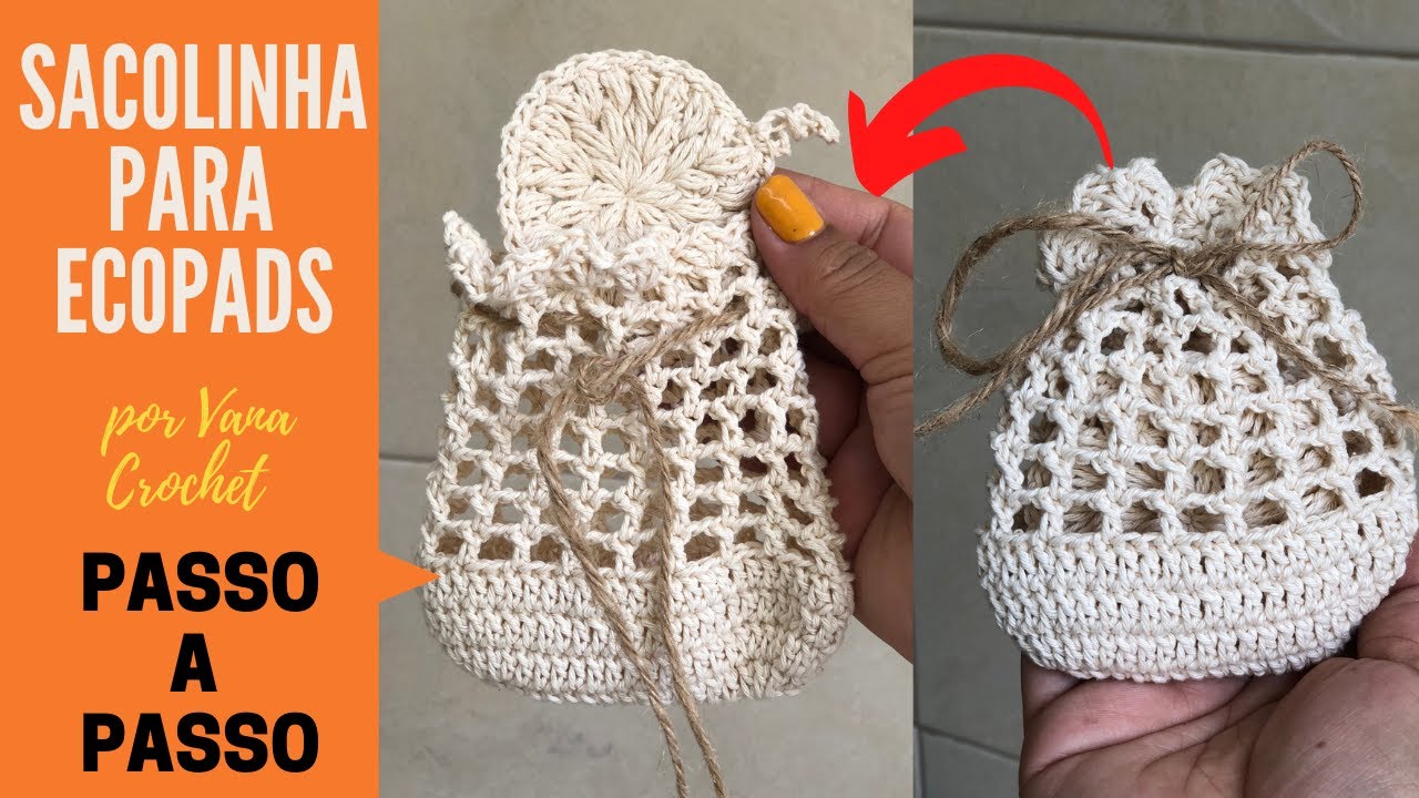 Вязаный крючком мешочек для эко-прокладок - Вязаные мешочки для подарков на вечеринке - #пошагова...