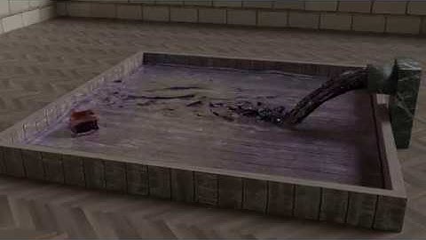 High Resolution Fluid Domain Simulation - Blender3D