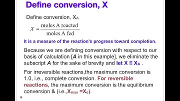 Part Two 1  Conversion and Reactor Sizing