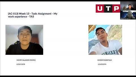 (AC-S13) Week 13 - Task: Assignment - My work experience - TA3