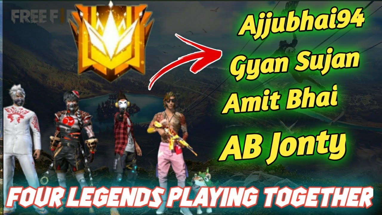 3 Big Youtubers In One Game Gyan Bhai Ajju Bhai Amit Bhai 31 Kills Match Jonty Gaming Youtube