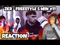 AMERICAN REACTS TO FRENCH RAP! [ENGLISH LYRICS] ZKR - Freestyle 5min #11