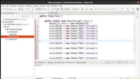 tutorial dasar pemrograman java - iterasi pada array multi dimensi