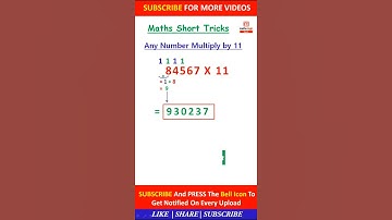 Solve In 5 Seconds | Any Number Multiply by 11 | Multiplication Easy Trick #shorts #mathstricks