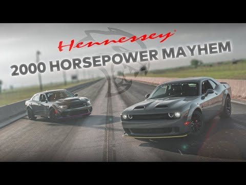 2,000 HORSEPOWER Dodge Hellcat Mayhem // H1000 Charger and Challenger by Hennessey