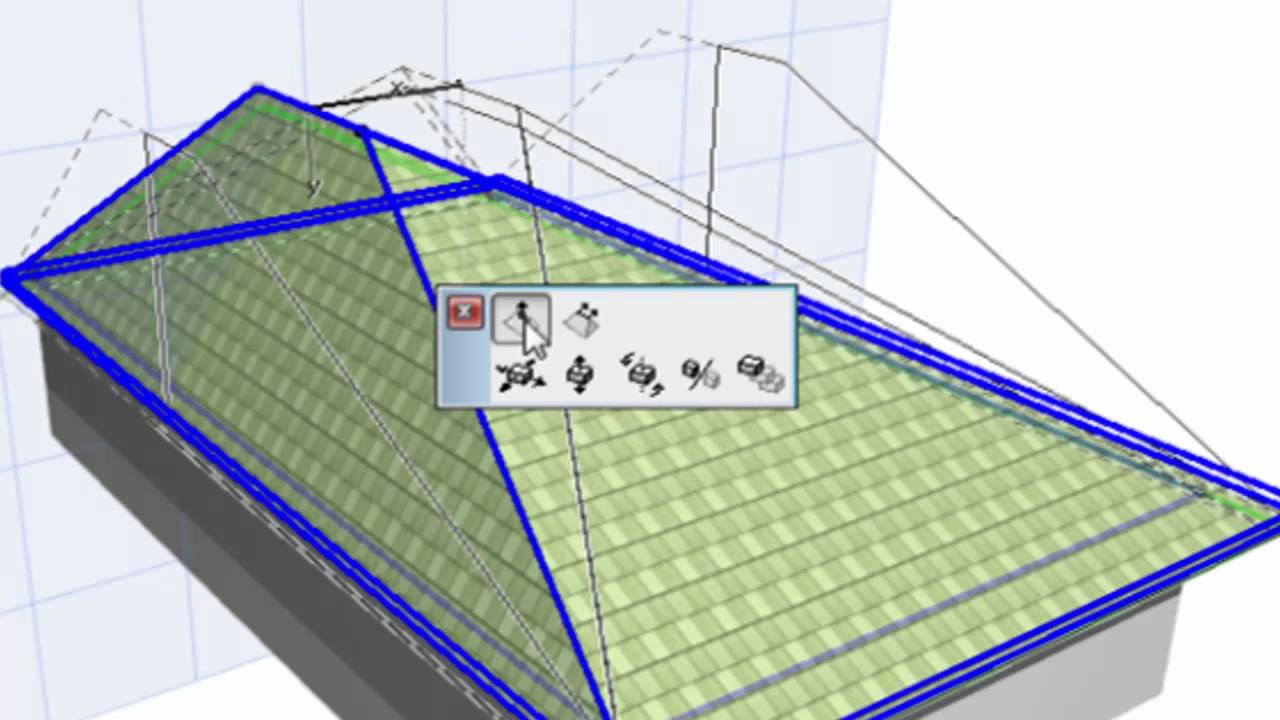 Archicad 15 新機能 複合屋根 屋根の棟の編集 Youtube