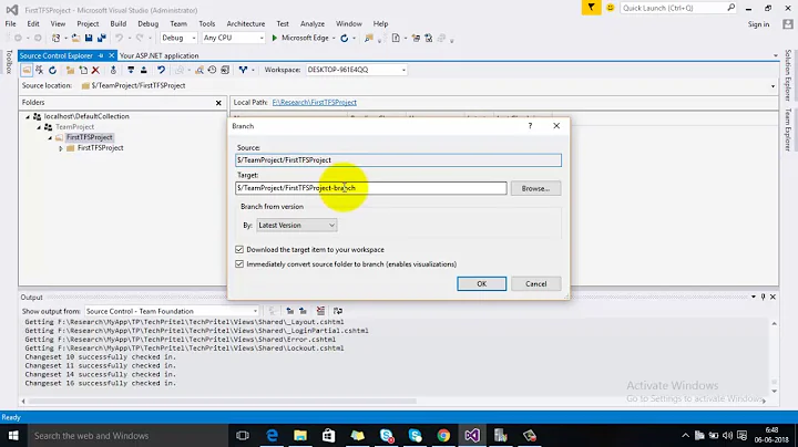 How to Create Branch for a Project Using TFS (Team Foundation Server)
