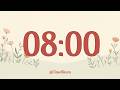 8 Minute Timer 🌸 | Silent Countdown for Study, Classroom &amp; Deep Focus | Ending Alarm | Timer Bloom